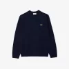 3D strikket kashmir sweater med rund hals