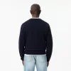 3D strikket kashmir sweater med rund hals