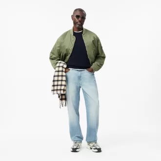3D strikket kashmir sweater med rund hals