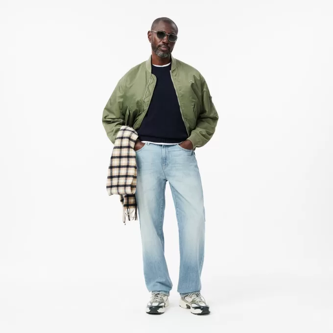 3D strikket kashmir sweater med rund hals