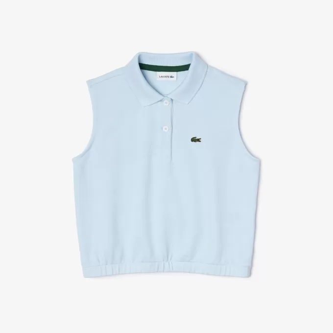 Ærmeløs Stretch Mini Piqué Polo Shirt