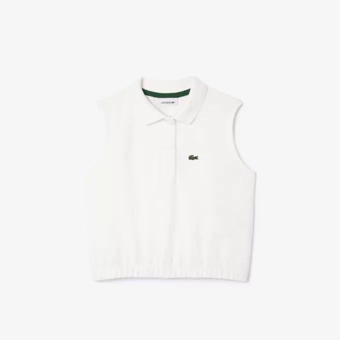 Ærmeløs Stretch Mini Piqué Polo Shirt