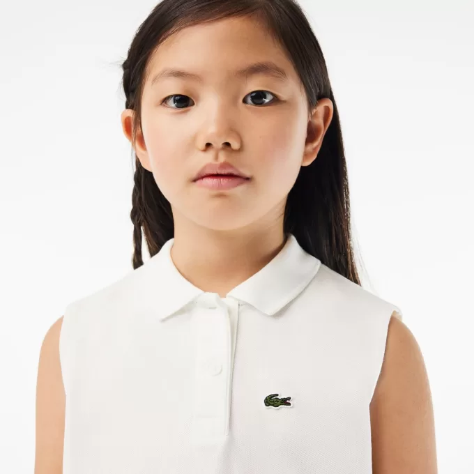 Ærmeløs Stretch Mini Piqué Polo Shirt