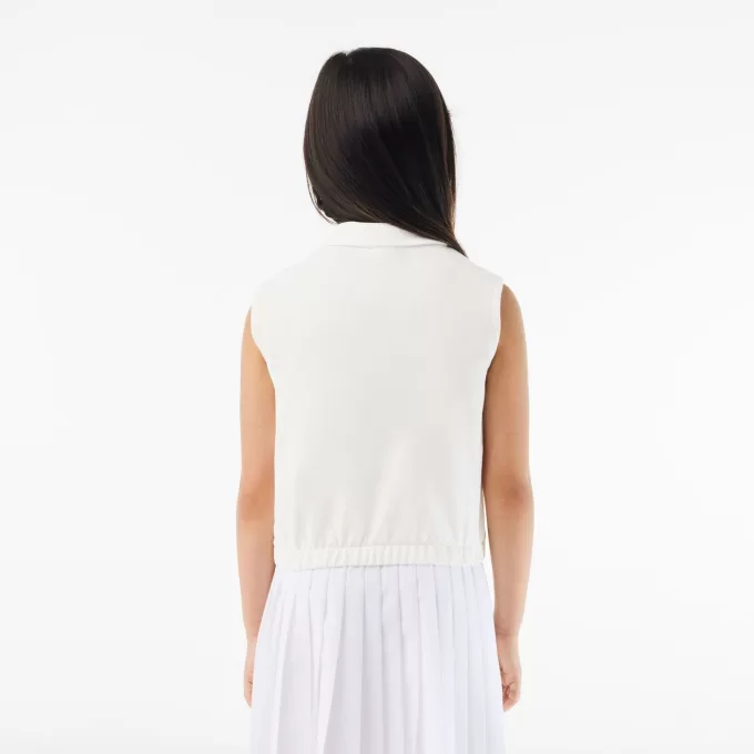 Ærmeløs Stretch Mini Piqué Polo Shirt