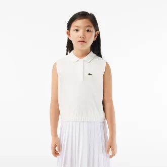 Ærmeløs Stretch Mini Piqué Polo Shirt