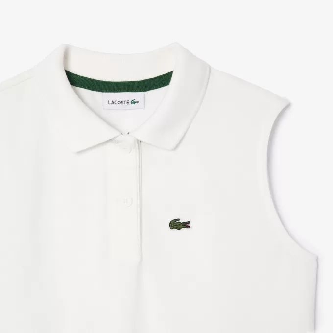 Ærmeløs Stretch Mini Piqué Polo Shirt