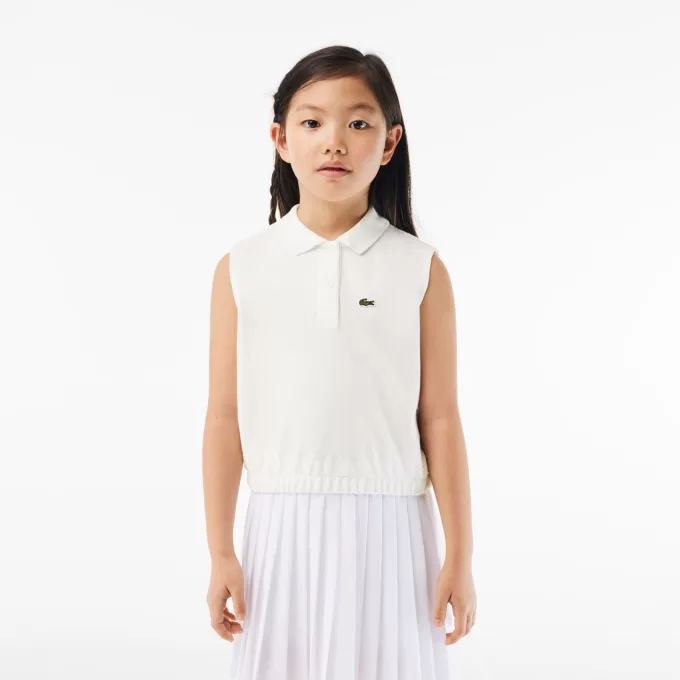Ærmeløs Stretch Mini Piqué Polo Shirt