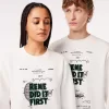 Afslappet pasform Piqué Motiv Sweatshirt