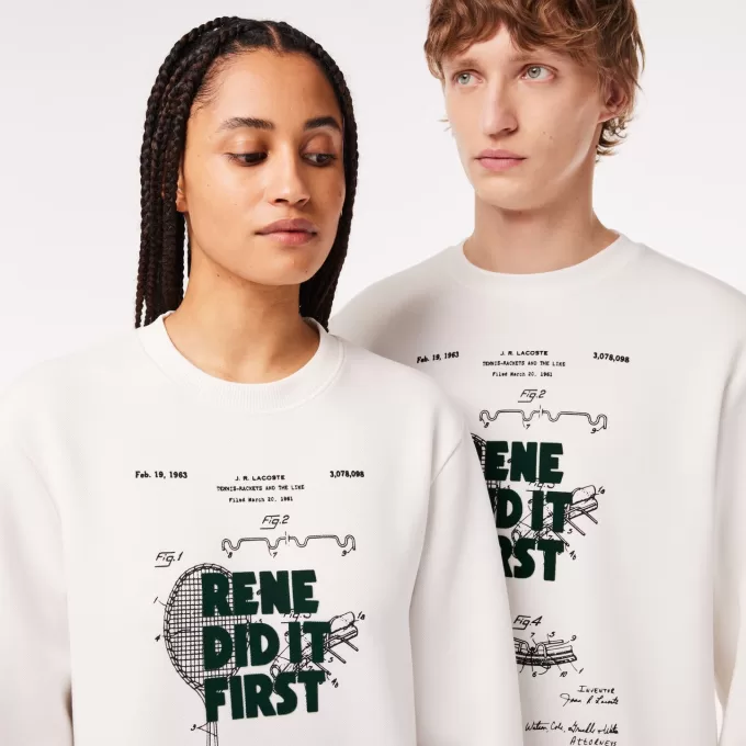 Afslappet pasform Piqué Motiv Sweatshirt
