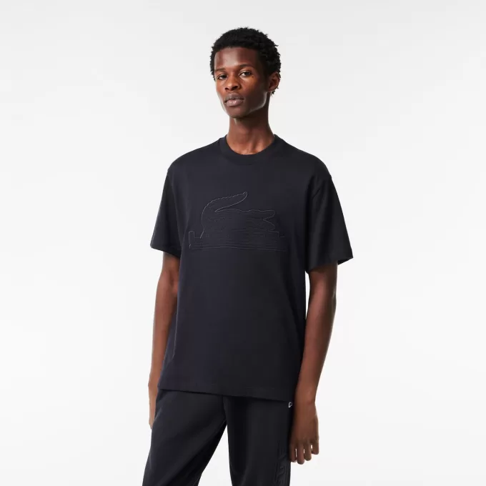 Afslappet pasform Quilted Badge Jersey T-shirt