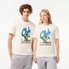 Afslappet pasform T-shirt med signaturtryk