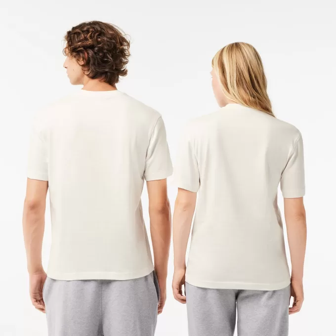 Afslappet pasform T-shirt med signaturtryk
