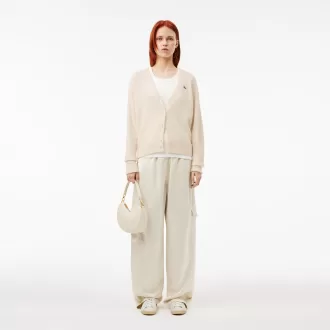 Afslappet pasform V-hals uld cardigan