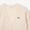 Afslappet pasform V-hals uld cardigan