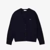 Afslappet pasform V-hals uld cardigan