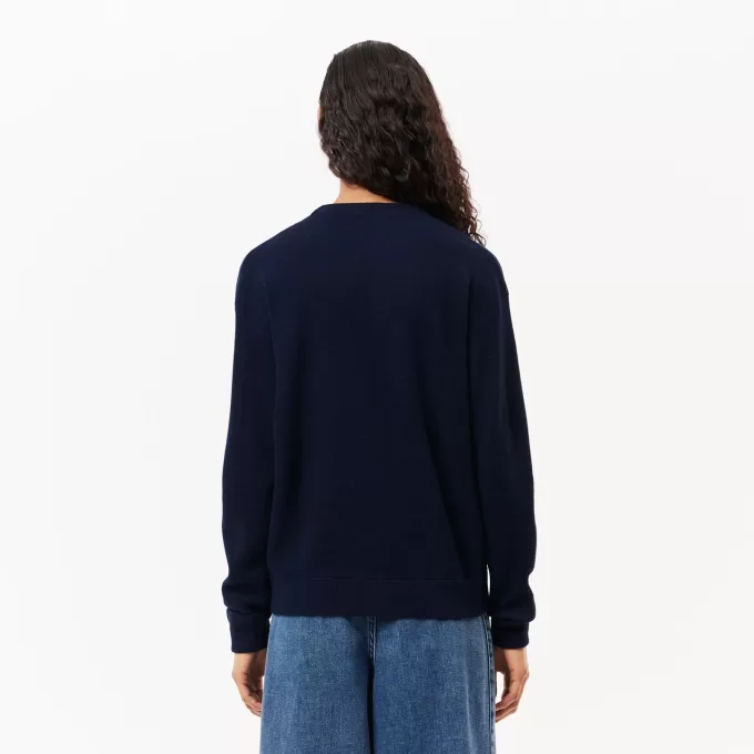 Afslappet pasform V-hals uld cardigan