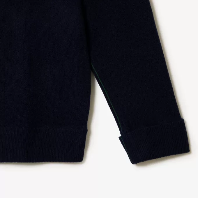 Afslappet pasform V-hals uld cardigan