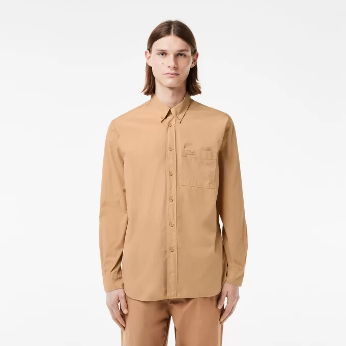 Afslappet pasform Washed Effect Poplin skjorte