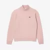 Afslappet pasform carded uld højhalset sweater