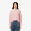 Afslappet pasform carded uld højhalset sweater