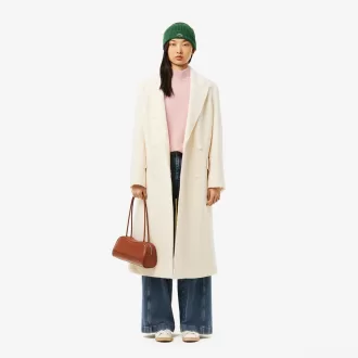 Afslappet pasform carded uld højhalset sweater