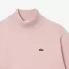 Afslappet pasform carded uld højhalset sweater