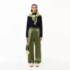 Afslappet pasform carded uld højhalset sweater