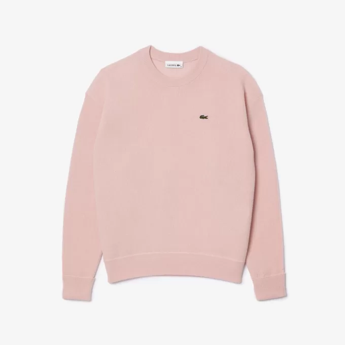Afslappet pasform carded uld mossøm sweater