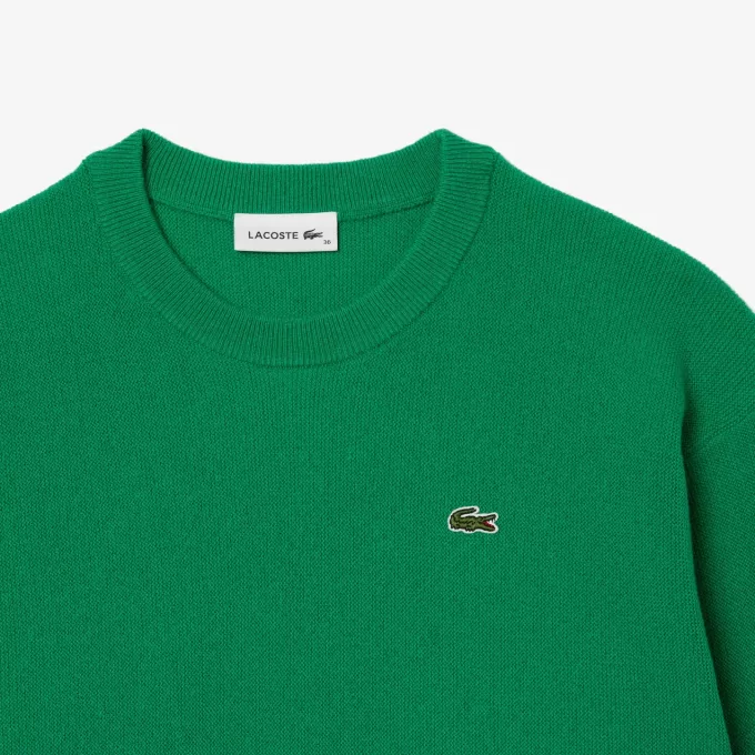 Afslappet pasform carded uld mossøm sweater