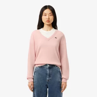 Afslappet pasform carded uld mossøm sweater