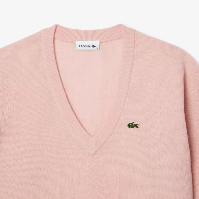 Afslappet pasform carded uld mossøm sweater