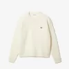 Afslappet pasform carded uld mossøm sweater