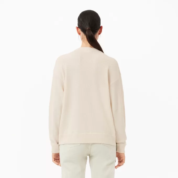 Afslappet pasform carded uld mossøm sweater