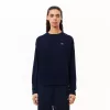 Afslappet pasform carded uld mossøm sweater