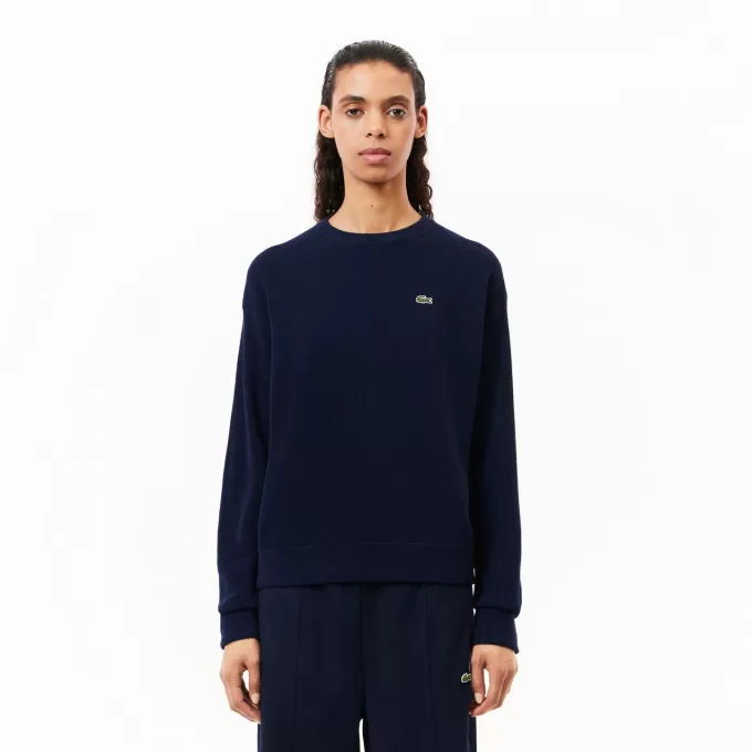 Afslappet pasform carded uld mossøm sweater