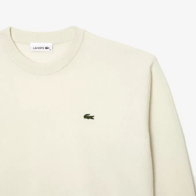 Afslappet pasform carded uld mossøm sweater