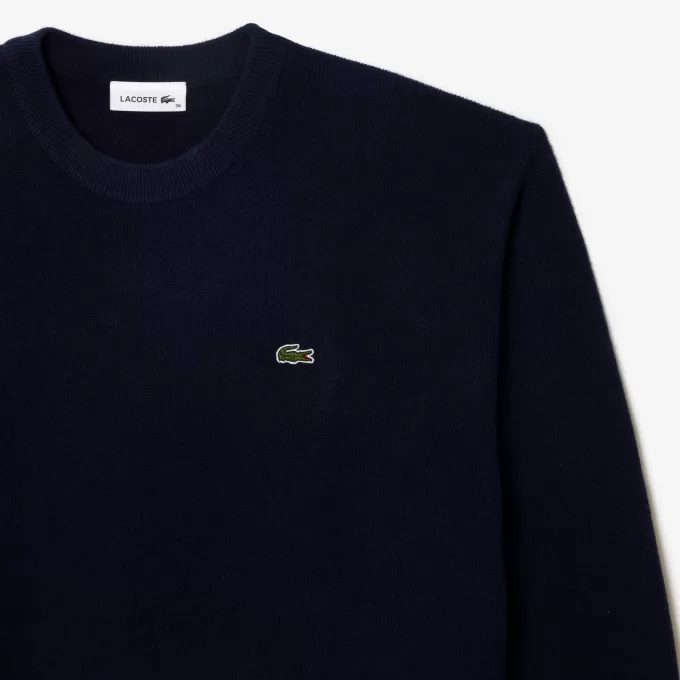 Afslappet pasform carded uld mossøm sweater