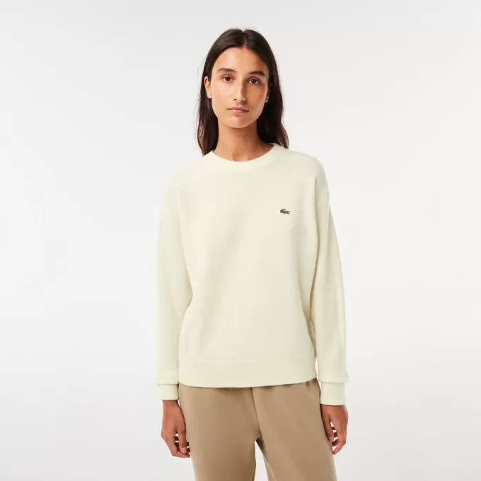 Afslappet pasform carded uld mossøm sweater