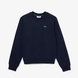 Afslappet pasform fleece sweatshirt med rund hals