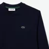 Afslappet pasform fleece sweatshirt med rund hals