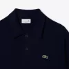 Afslappet pasform kartet uld polo sweater