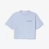 Afslappet pasform mærket bomuld T-shirt