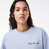 Afslappet pasform mærket bomuld T-shirt