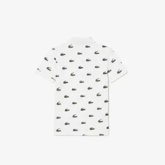 Bomuldspoloshirt med signaturtryk
