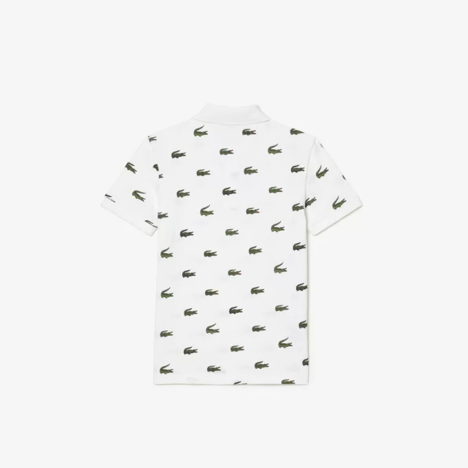 Bomuldspoloshirt med signaturtryk