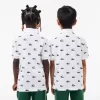 Bomuldspoloshirt med signaturtryk