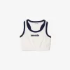 Bralette med broderet logo i frotté i bomuld