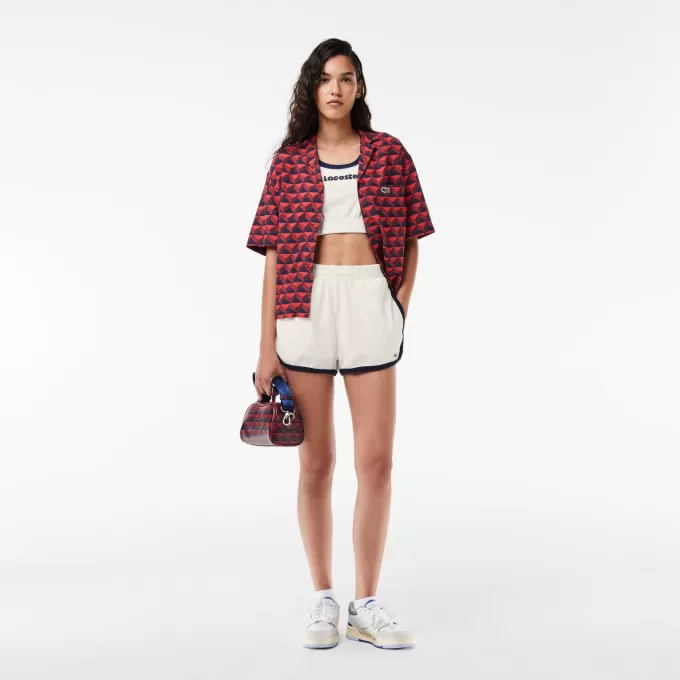 Bralette med broderet logo i frotté i bomuld