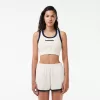 Bralette med broderet logo i frotté i bomuld