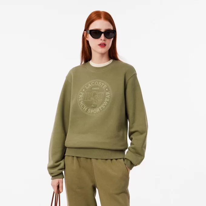 Broderet fleece sweatshirt